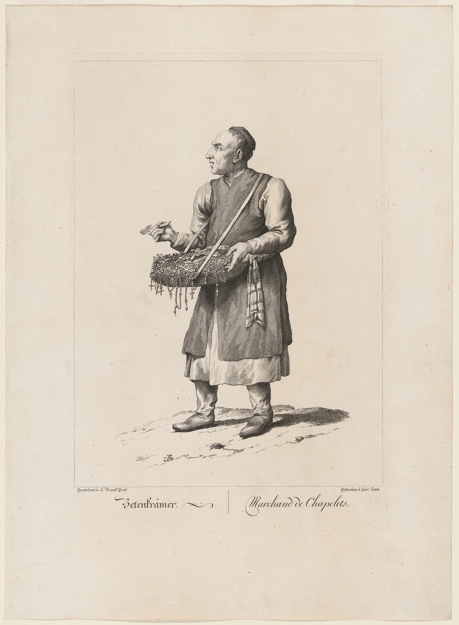 Betenkrämer, by Carl Conti, ink, 1775
