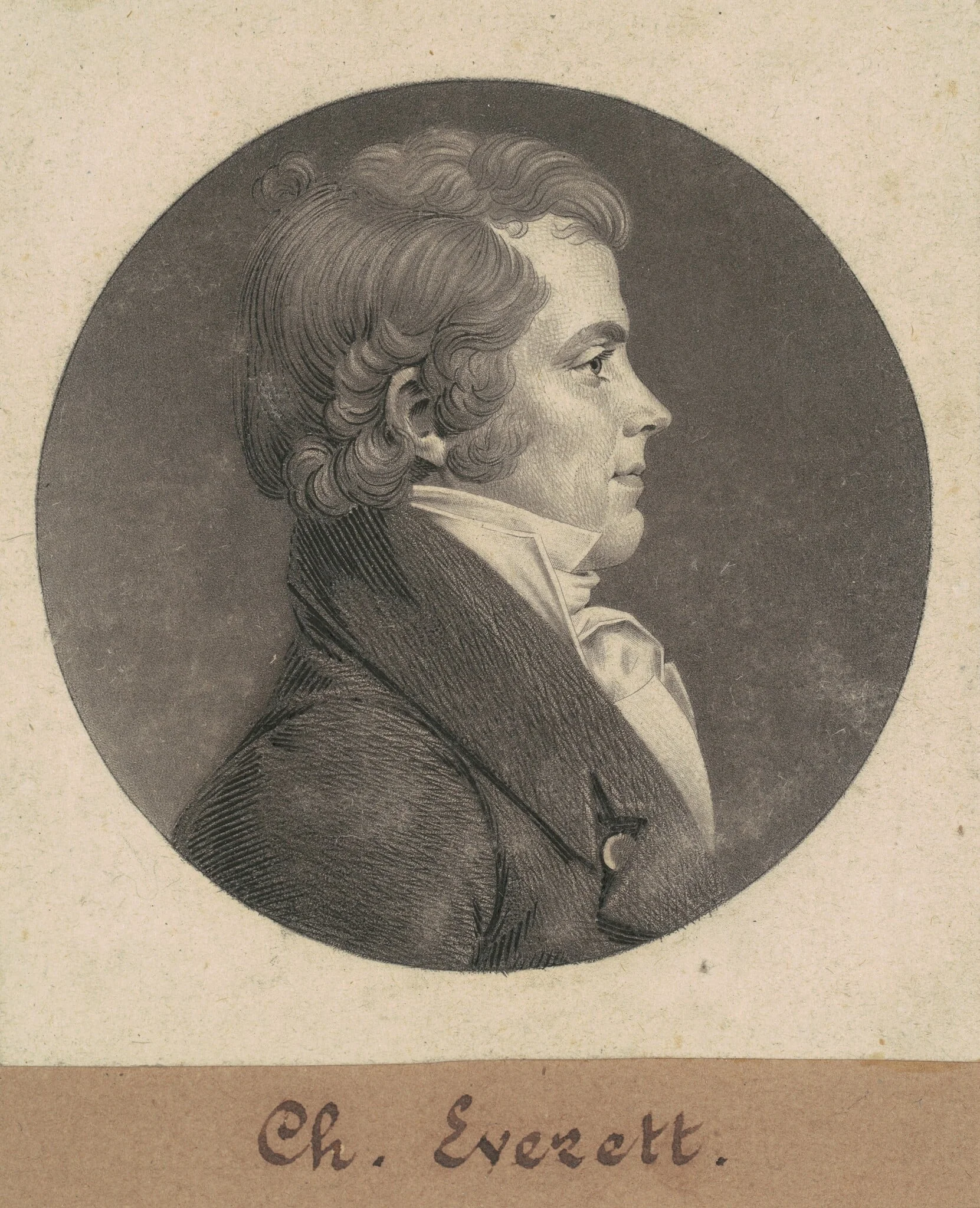 Charles Everett, by Charles Balthazar Julien Févret de Saint-Mémin, ink, 1808