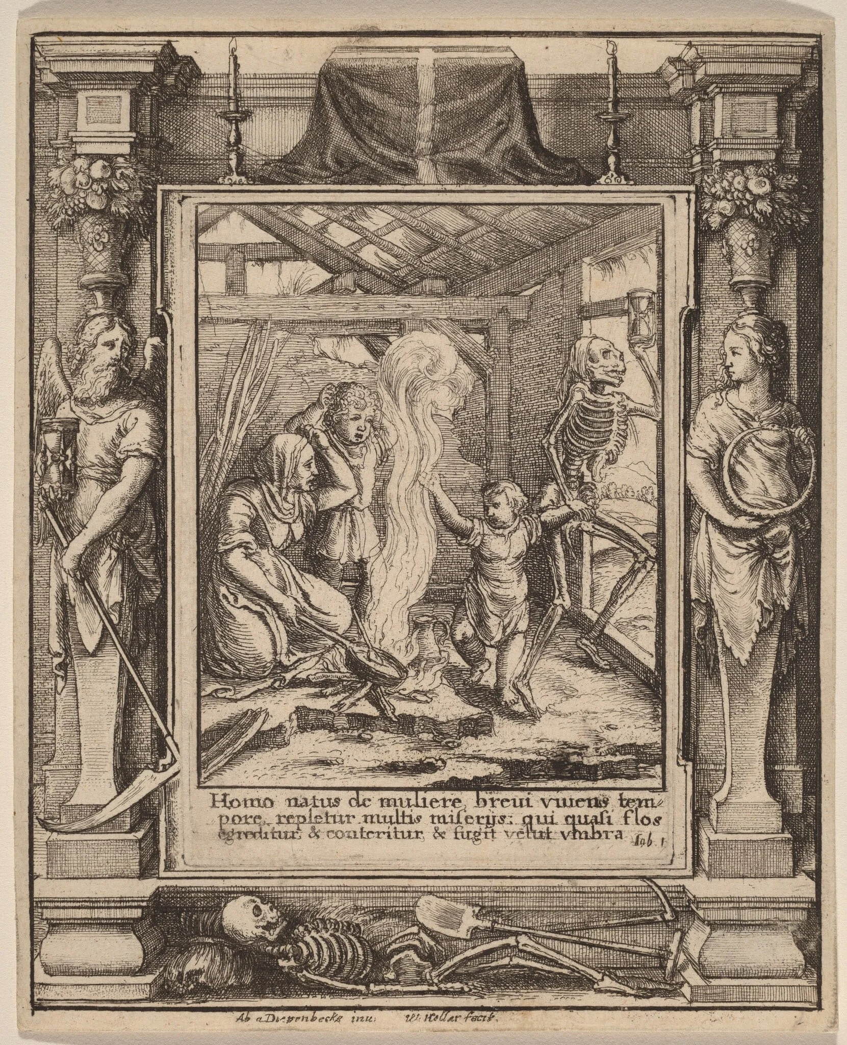 Child, by Wenceslaus Hollar, ink, 1651
