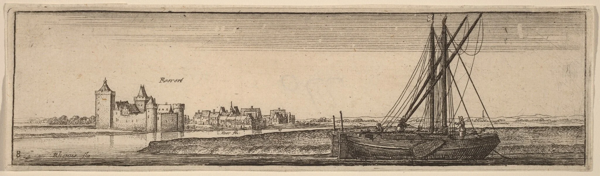 Roerort, by Wenceslaus Hollar, ink, 1632