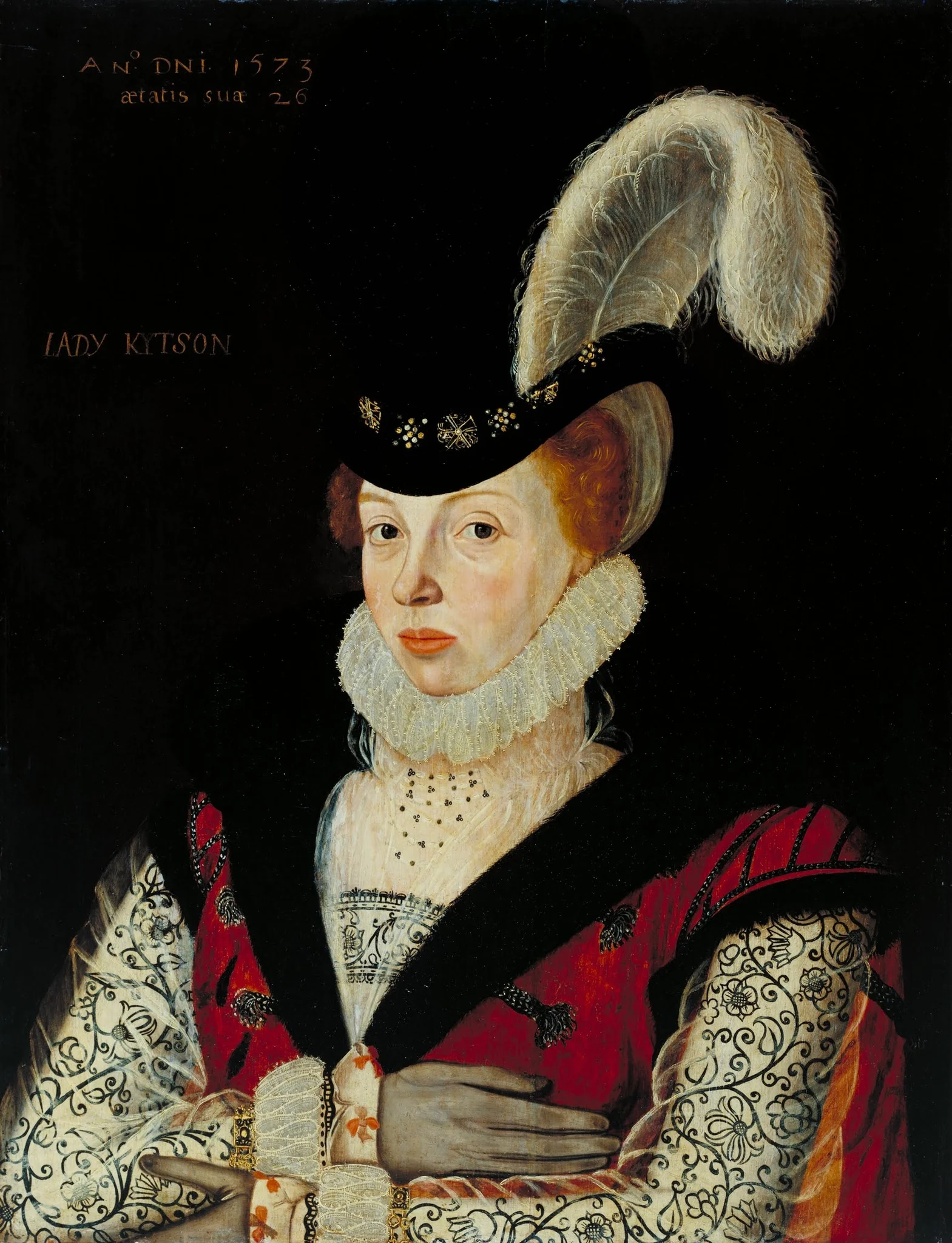 Lady Elizabeth Kytson, by George Gower, oil, 1573