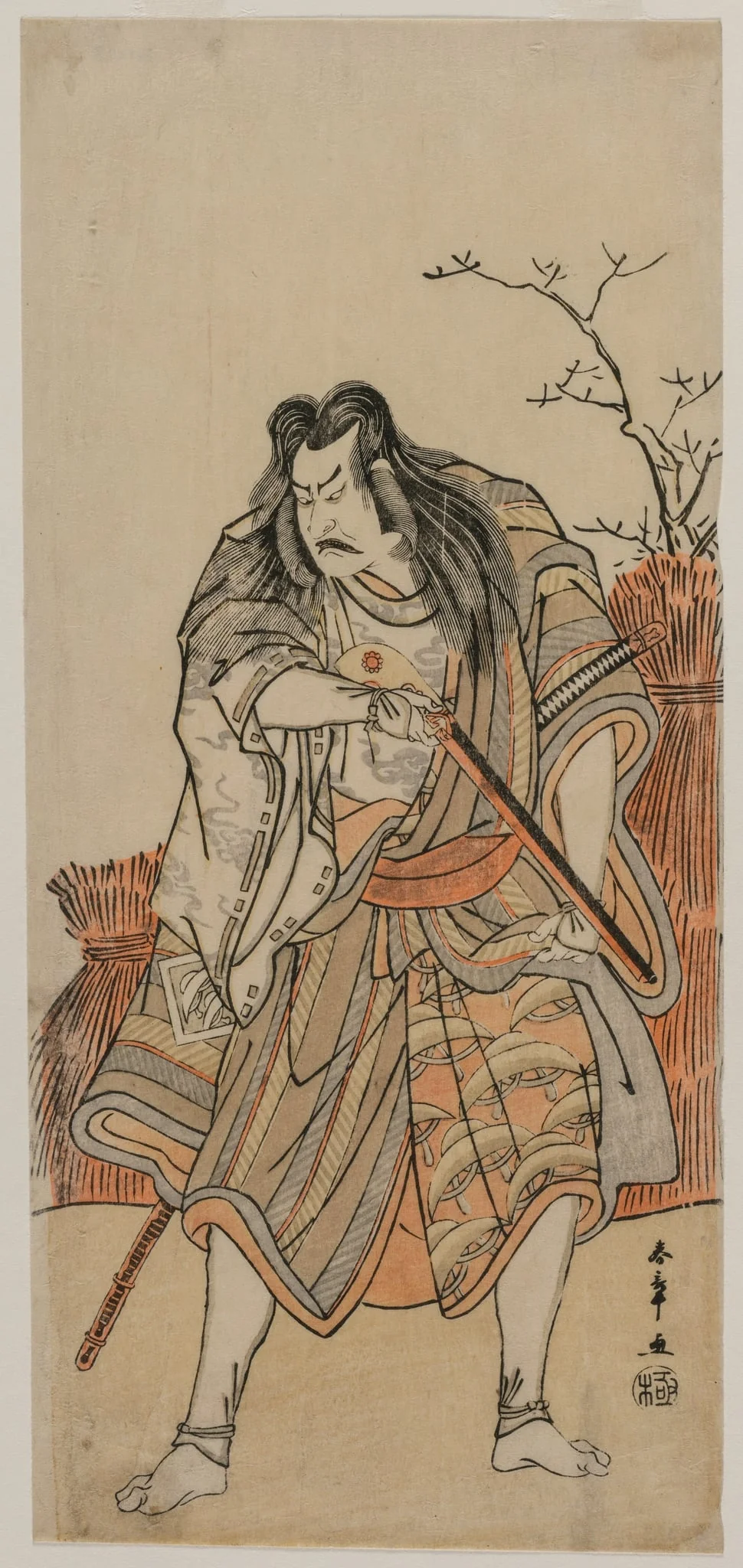 Nakajima Kanzaemon as a Lord Disguised as a Hunter with a Rifle, by Katsukawa Shunshō, 1784