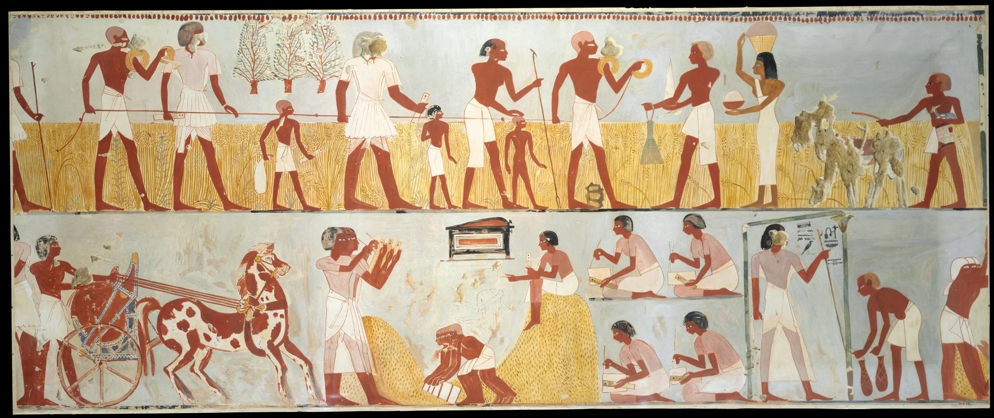 Harvest Scenes, Tomb of Menna, by Charles Wilkinson, unspecified