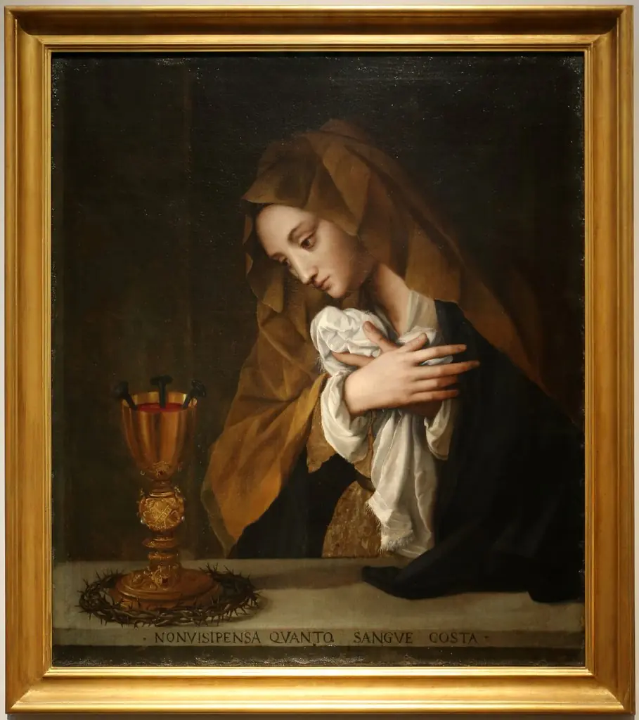 magdalena gilding the symbols of the passion of Christ
