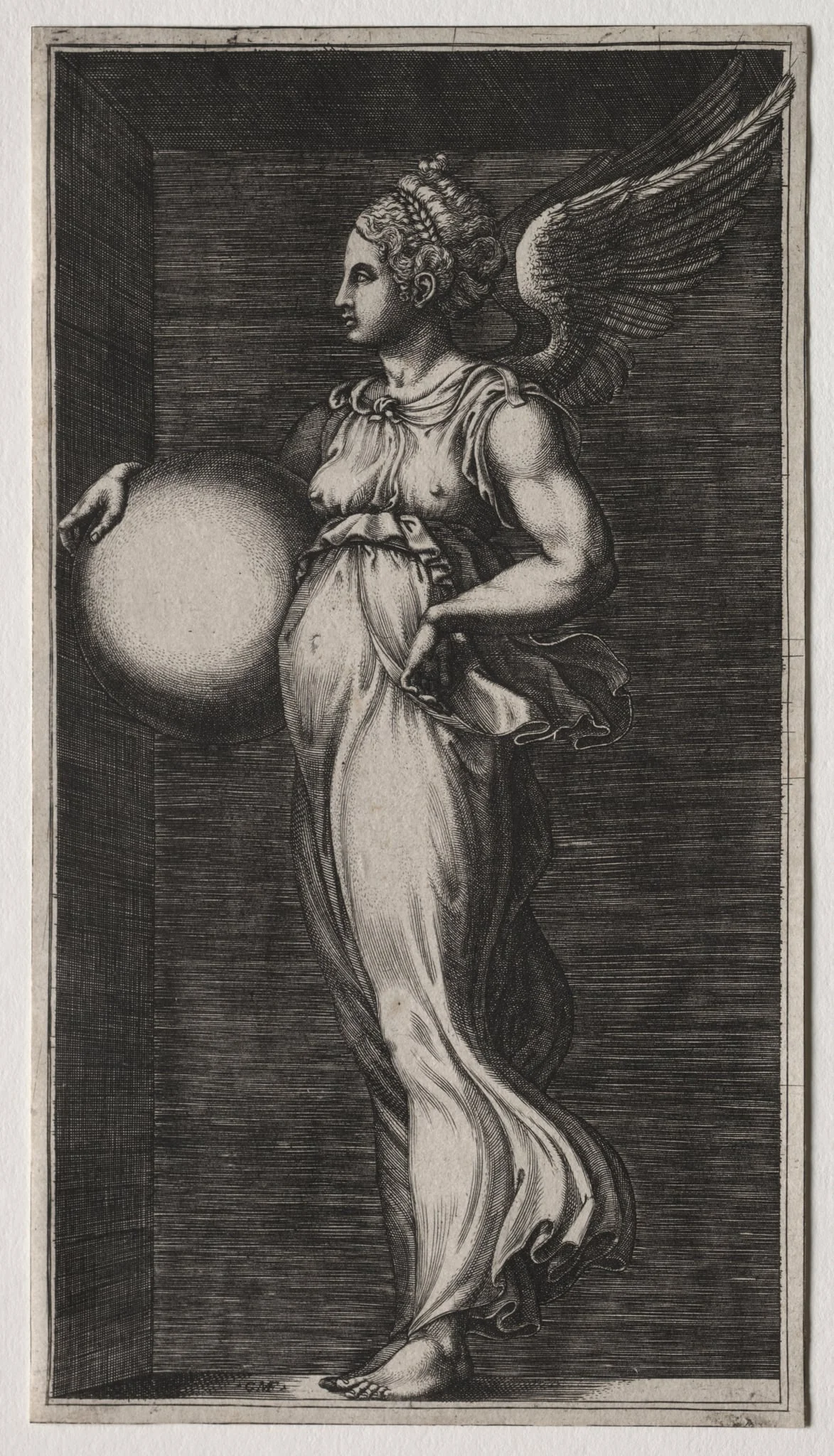 Allegorical Figure Holding a Sphere