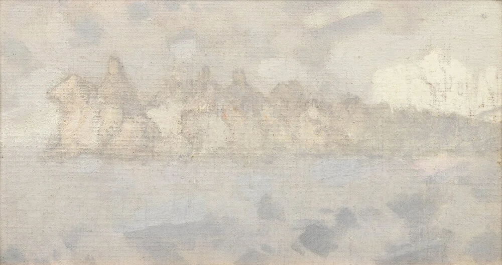 The Ride of the Valkyries. Study for The Battle of Bråvalla, by August Malmström, oil, 1859
