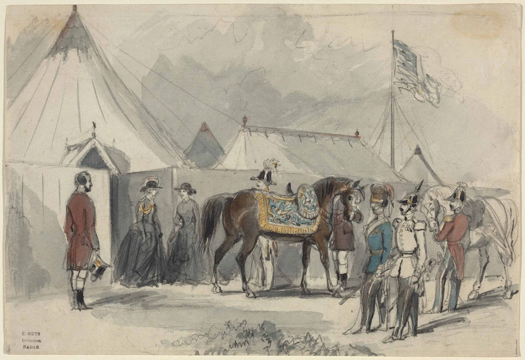The Queen, by Constantin Guys, graphite, 1848