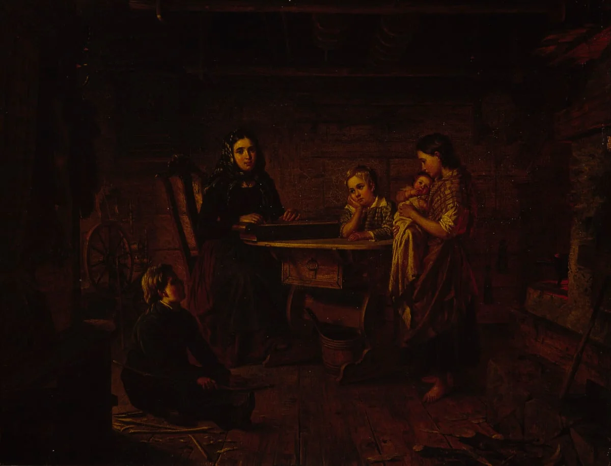 Kreeta Haapasalo soittaa kannelta, by Robert Wilhelm Ekman, unspecified