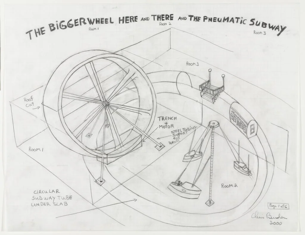 Untitled, by Chris Burden, graphite, 2000