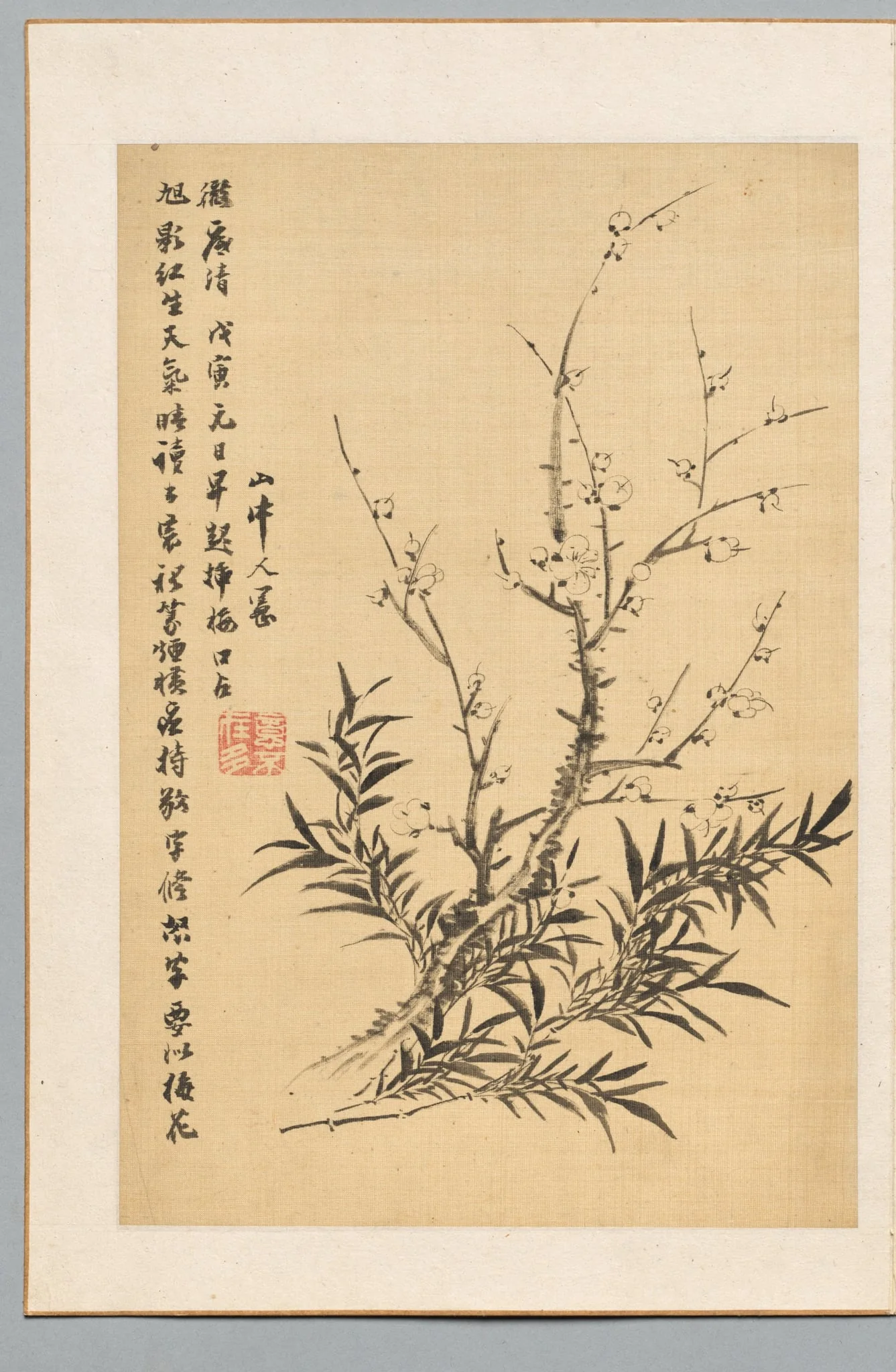 Plum Blossoms and Bamboo, by Tanomura Chikuden, 1818