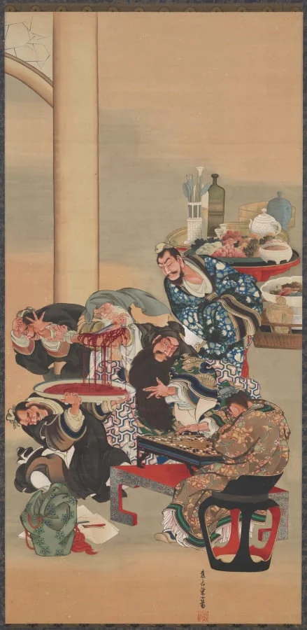 Operating on Guan Yu's Arm, by Katsushika Ōi, unspecified, 1844