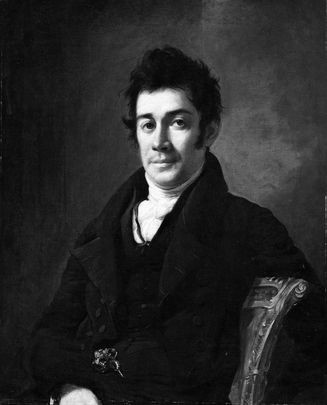 Man with a Watch Fob, by Samuel Lovett Waldo, oil, 1830