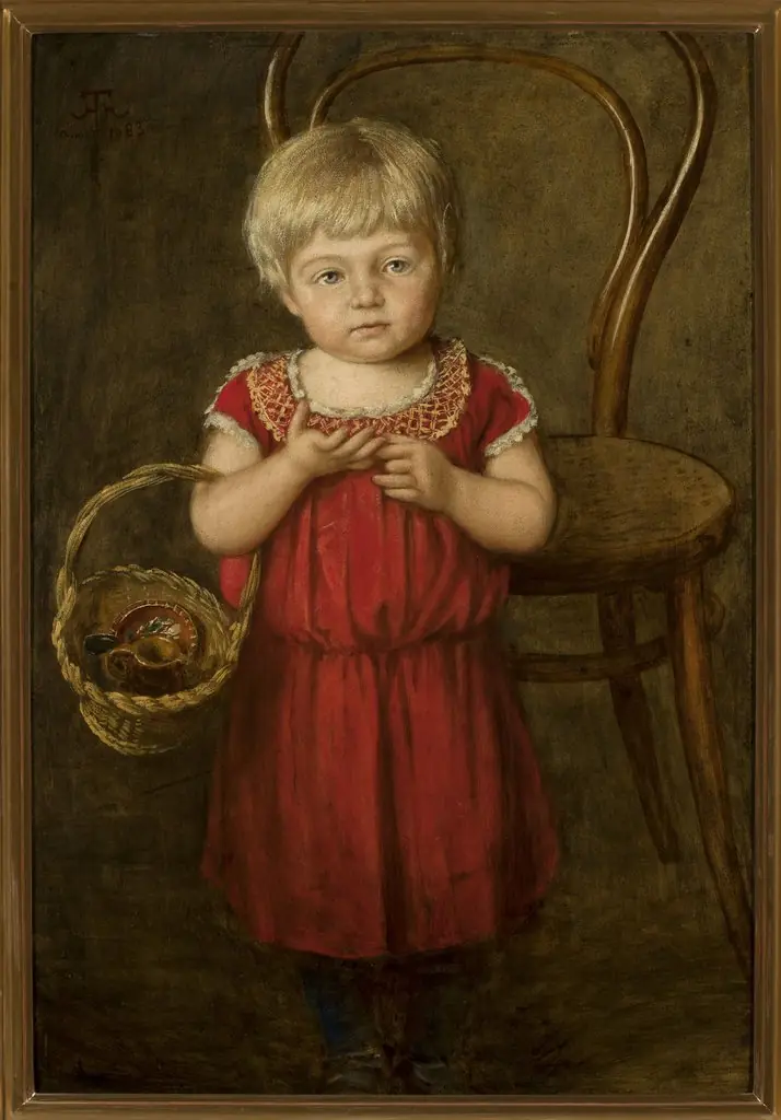 Portrait of Ela with a basket