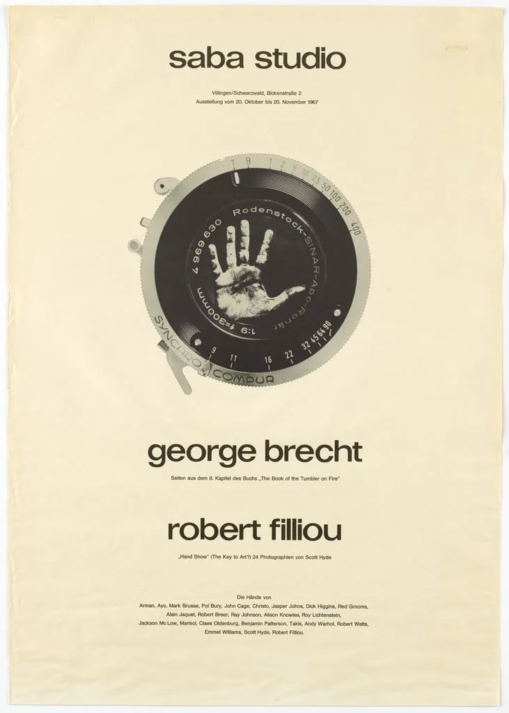 Untitled, by Robert Filliou, Designer Unidentified George Brecht, ink, 1967