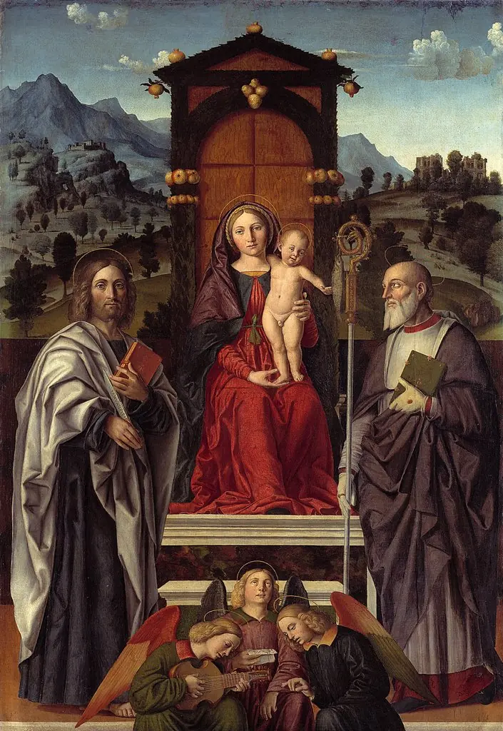 Mary and Child Enthroned with Saints