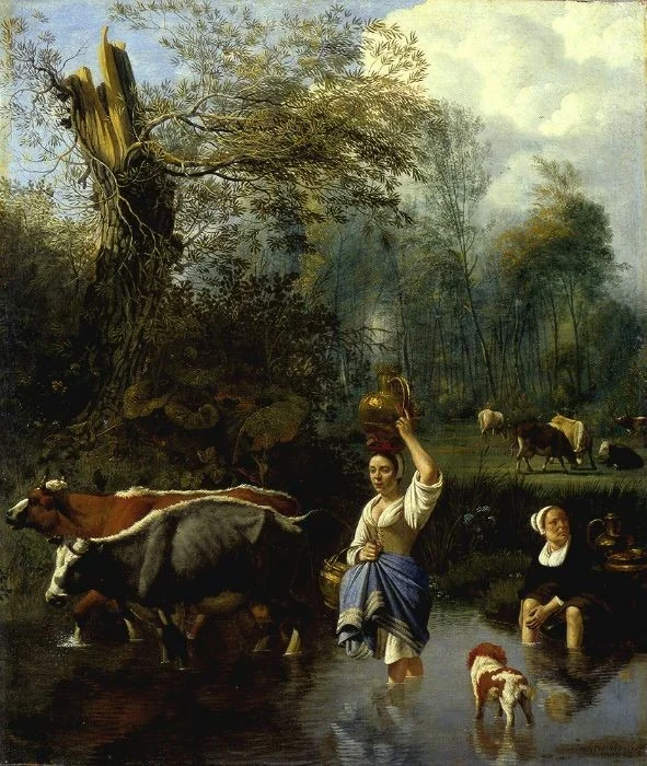 The ford, by Johannes Siberechts, paint, 1670