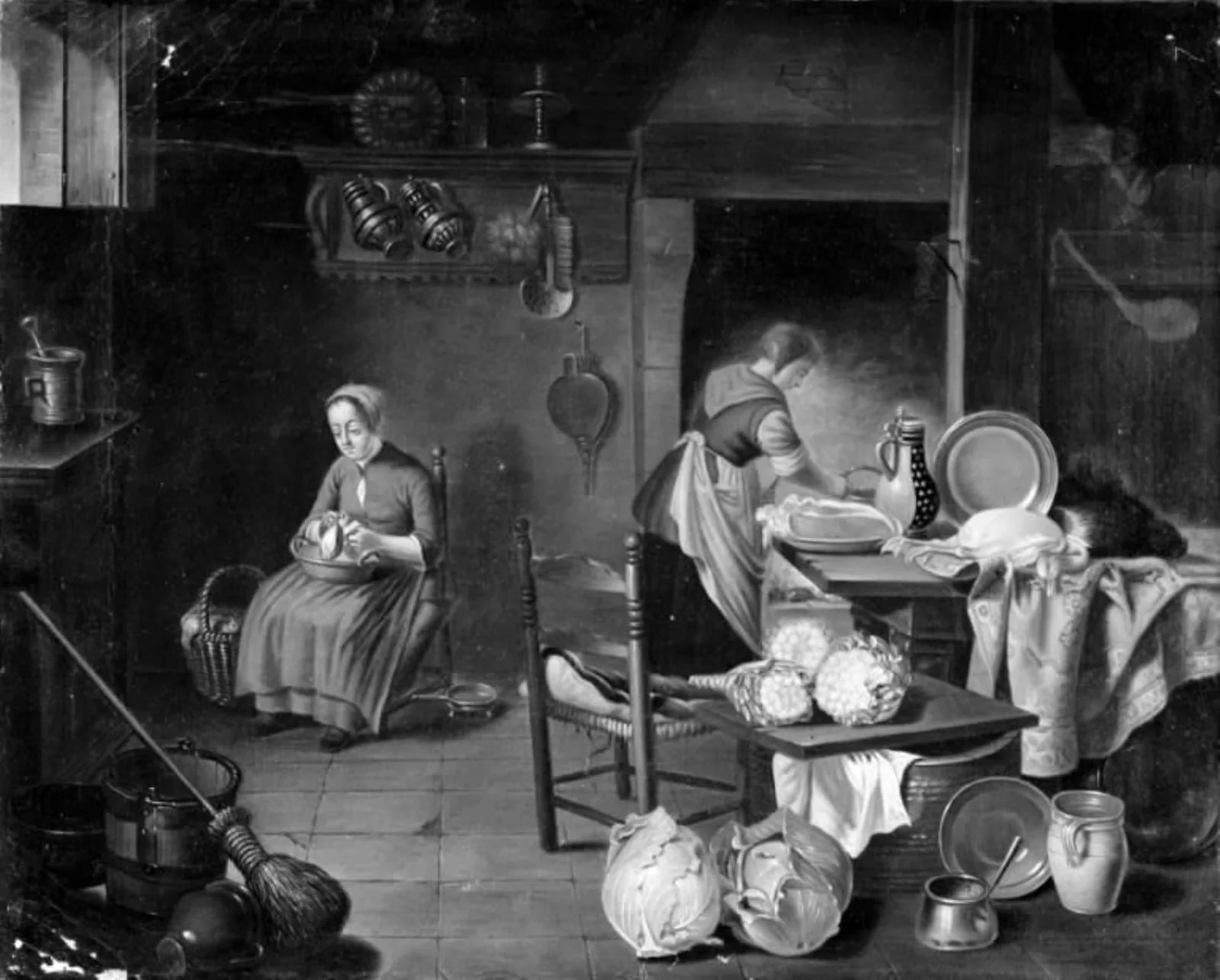 Køkkenstykke, by Unknown, 1860