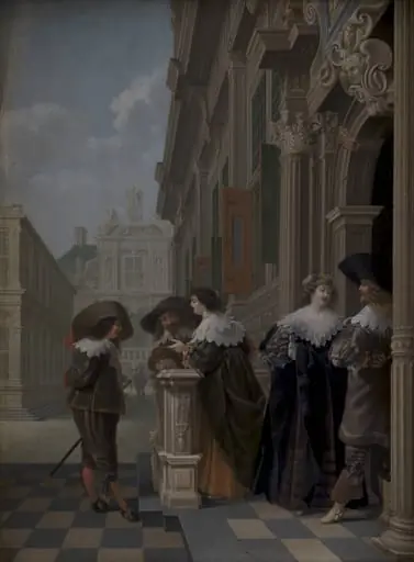 Conversation outside a Palace