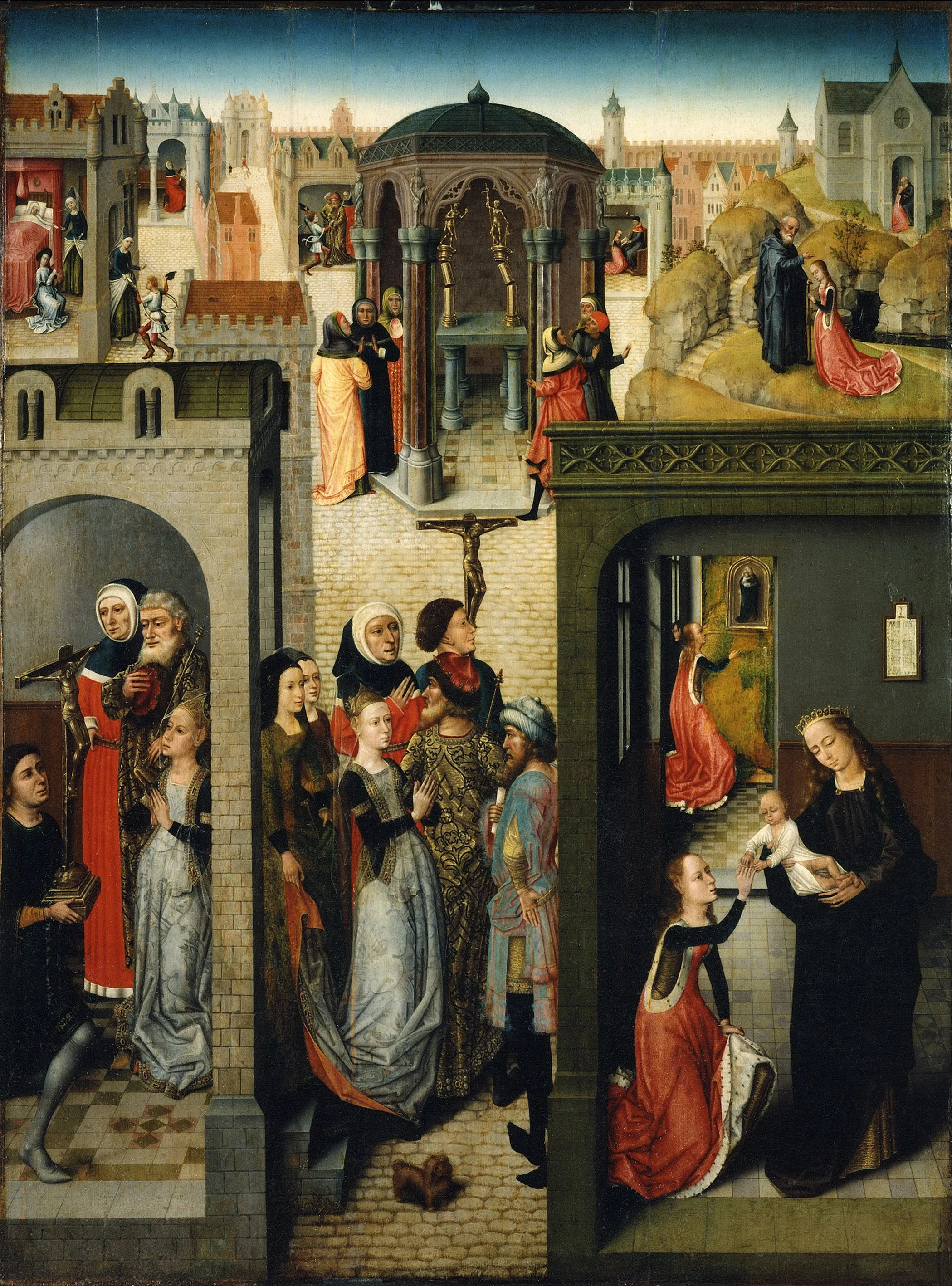 Episodes from the life of Saint Catherine, by Master of the Legend of Saint Catherine, oil, 1494