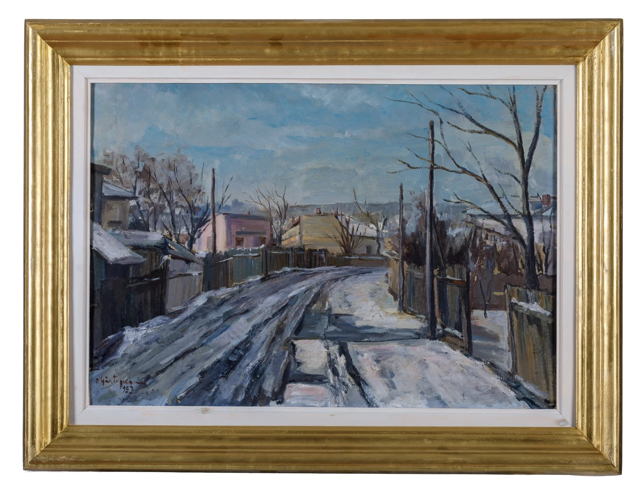 Strada Ateneului din Tătărași iarna, by Hârtopeanu Petru, unspecified, 1957