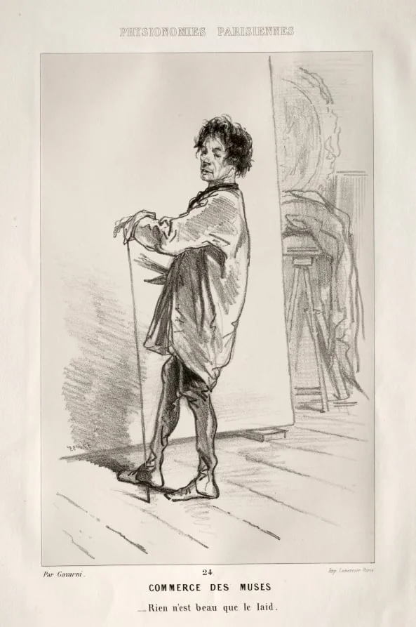 Commerce des Muses, by Paul Gavarni, 1857