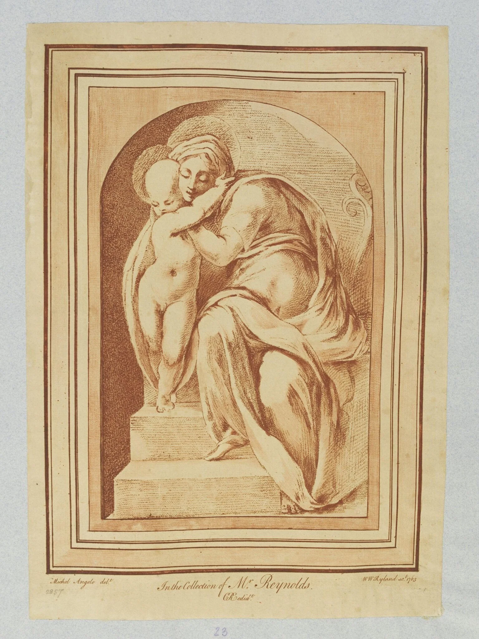 Virgin and Child, by William Wynn Ryland, 1745