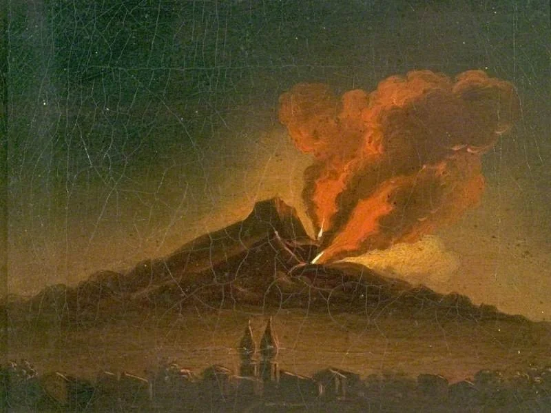 Vesuvius in Eruption, Italy, by Unknown, oil