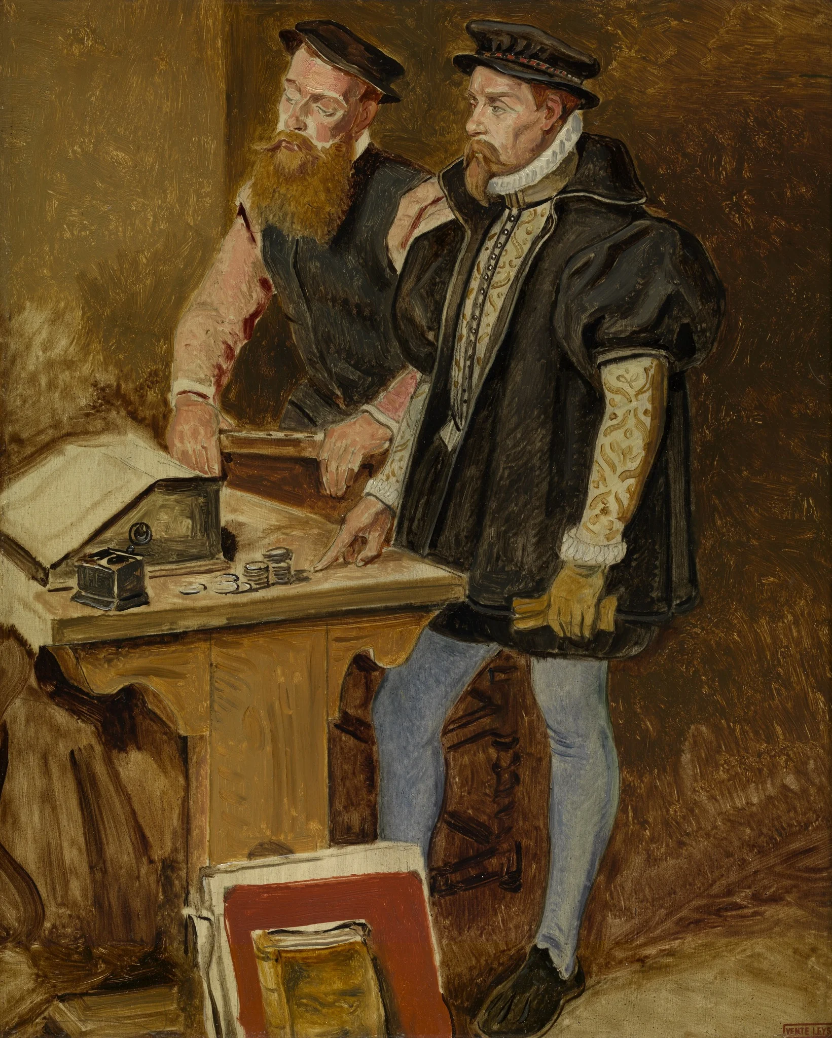 The Studio of Frans Floris, by Jan August Hendrik Leys, oil, 1868