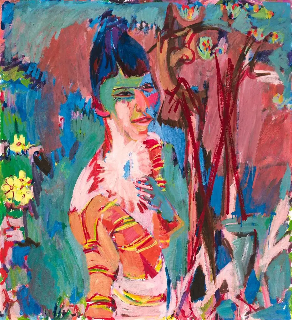Bust of a coloured girl