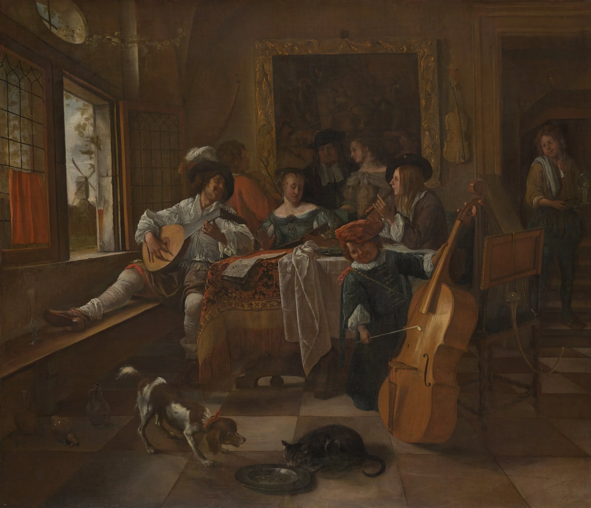 The Family Concert, by Jan Steen, oil, 1666