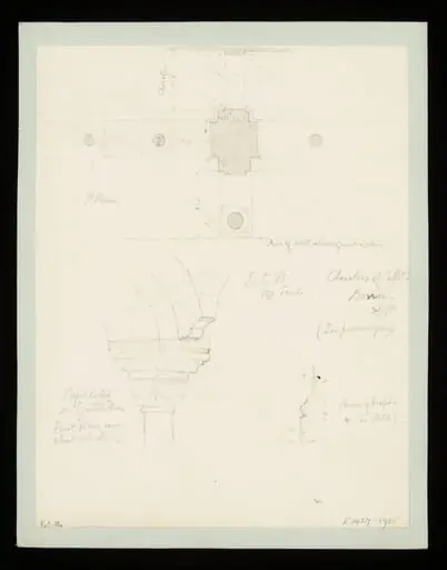 One of 235 drawings of architectural subjects in France, Germany, and Italy
