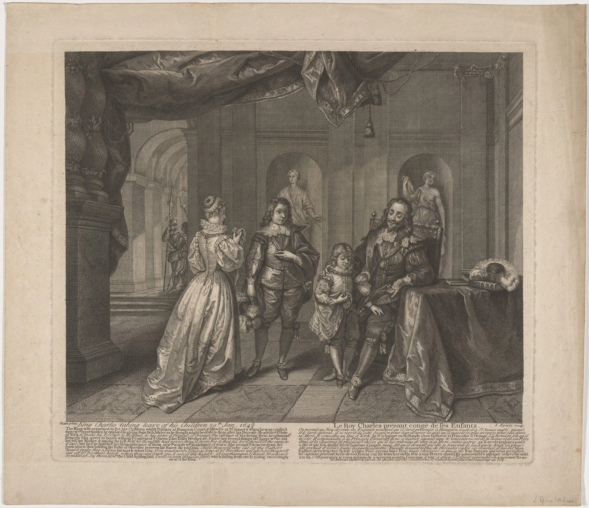 King Charles Taking Leave of His Children