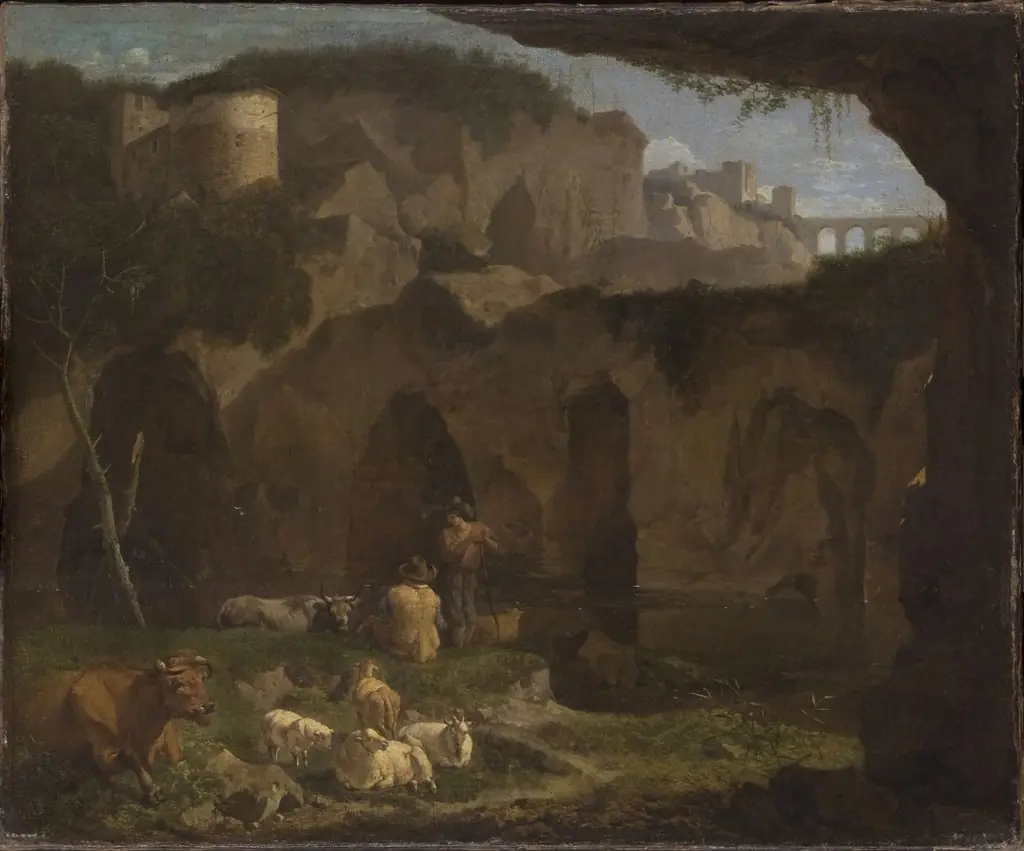 Italian Landscape with Two Shepherds in a Ravine
