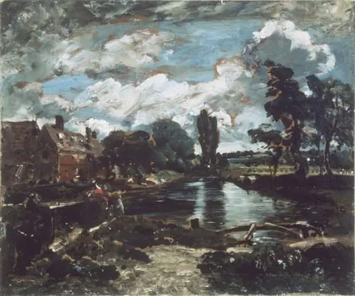 Flatford Mill from a Lock on the Stour