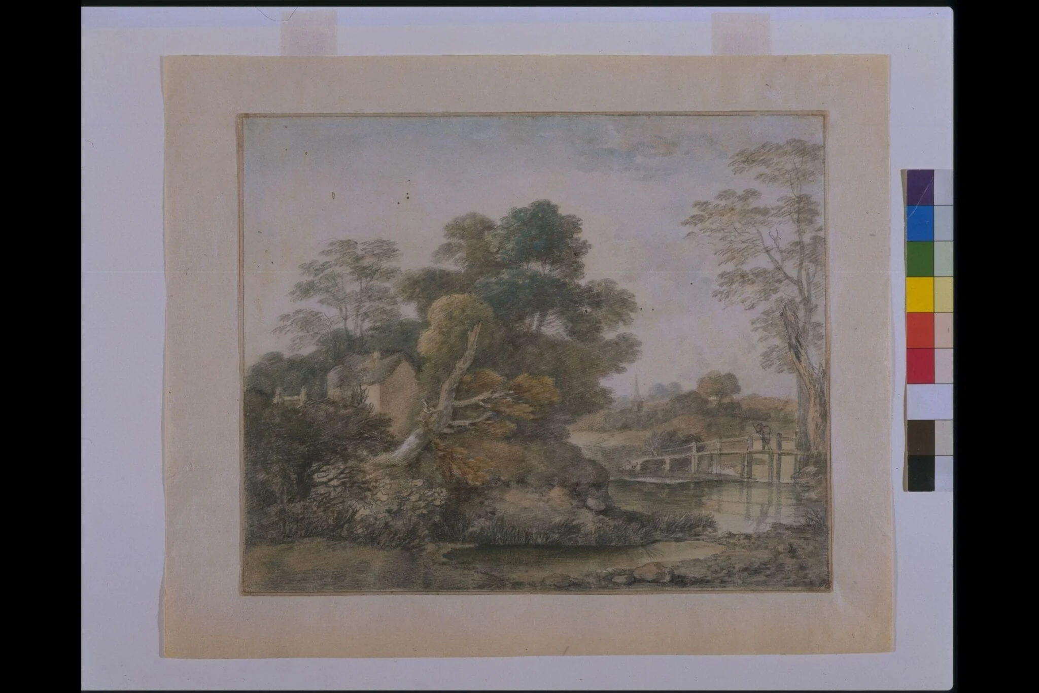 Landscape with Cottage and Stream