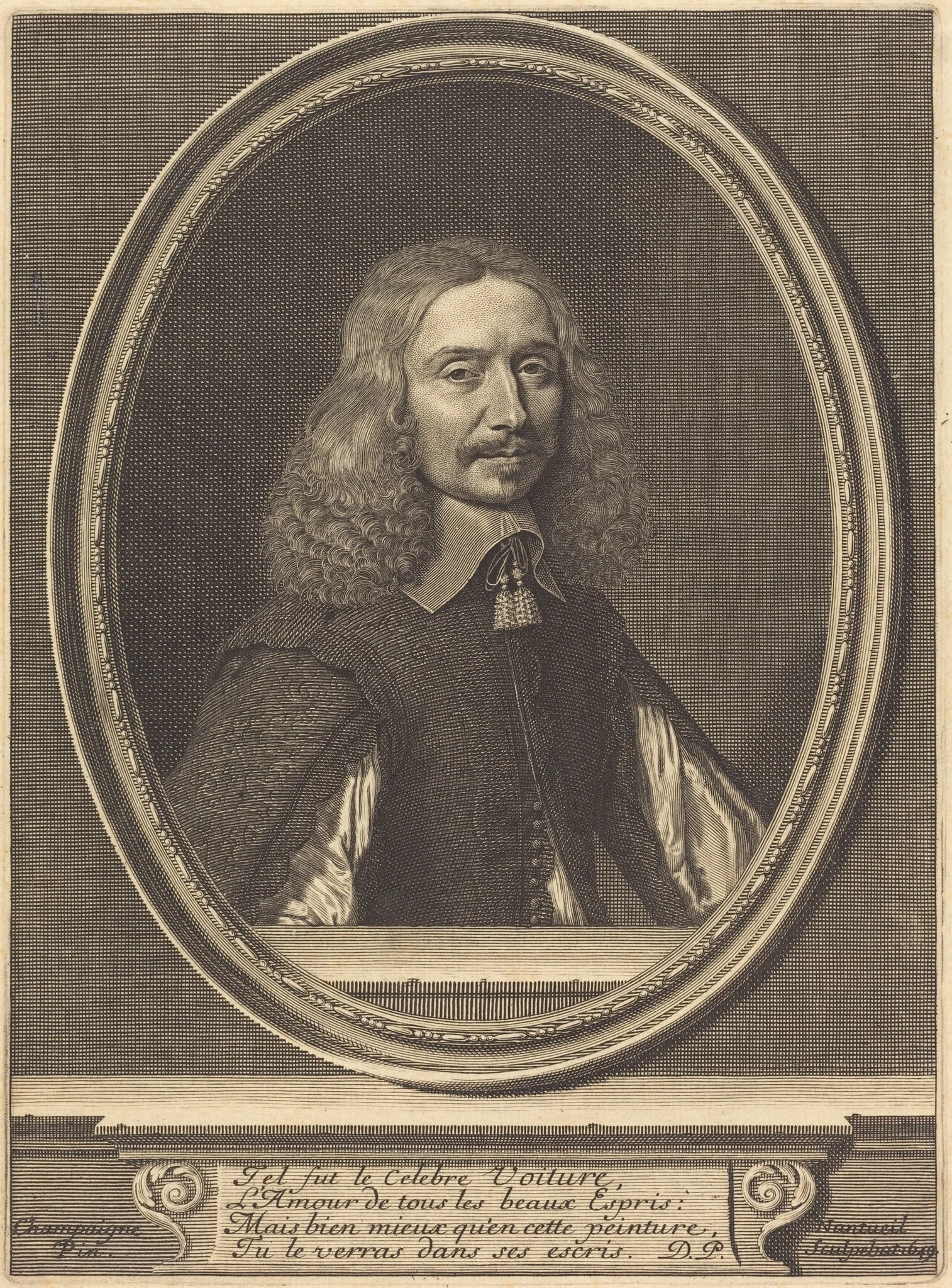 Vincent Voiture, by Robert Nanteuil, ink, 1649