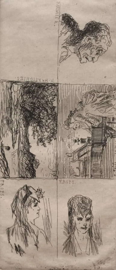 Five Studies, by Honoré Daumier, 1878