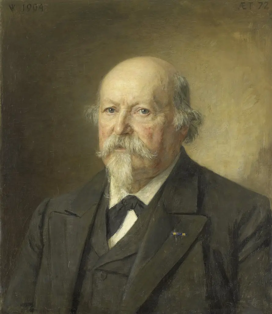 Portrait of Johan Philip van der Kellen (1831-1906). Director of the Rijksprentenkabinet (1876-96)