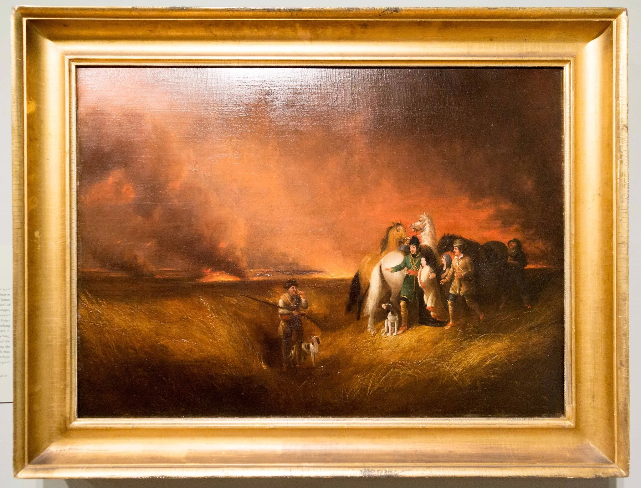The Prairie on Fire, by Alvan Fisher, oil, 1827