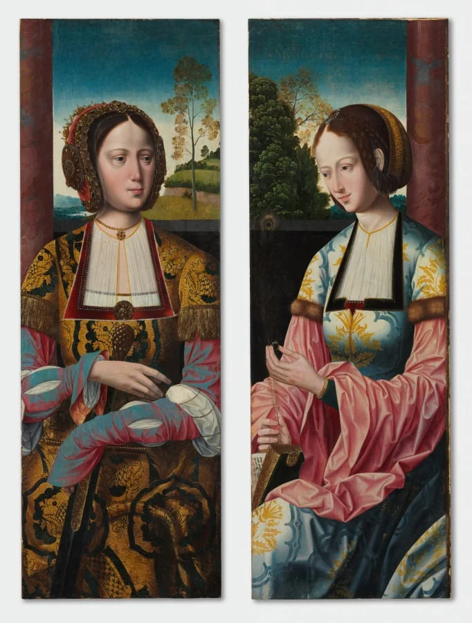 Saint Catherine and Saint Barbara (pair), by Master of the Holy Blood, unspecified, 1520