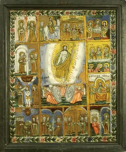 Învierea lui Iisus, cu 12 scene de praznic