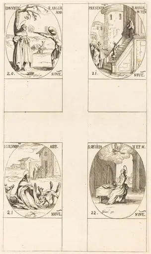 Edmund, King of England, Martyr; Presentation of the Virgin; St. Columban; St. Cecelia