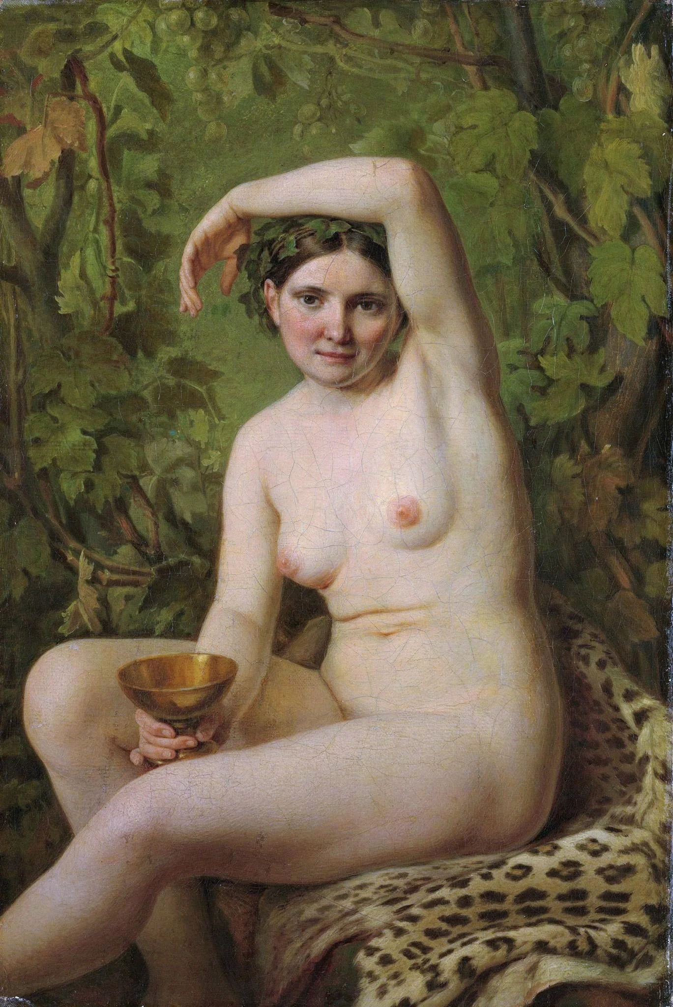 Bather with a Bowl, by Alexey Venetsianov, oil, 1832