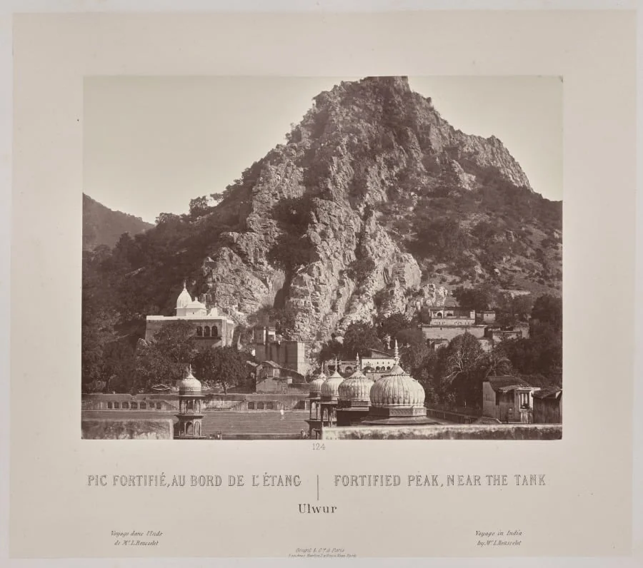 Fortified Peak, Near the Tank,  Ulwur, by Louis-Théophile Marie Rousselet, 1866