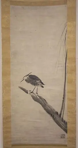 柳鷺図 (Ryūro zu)|Heron and Willow