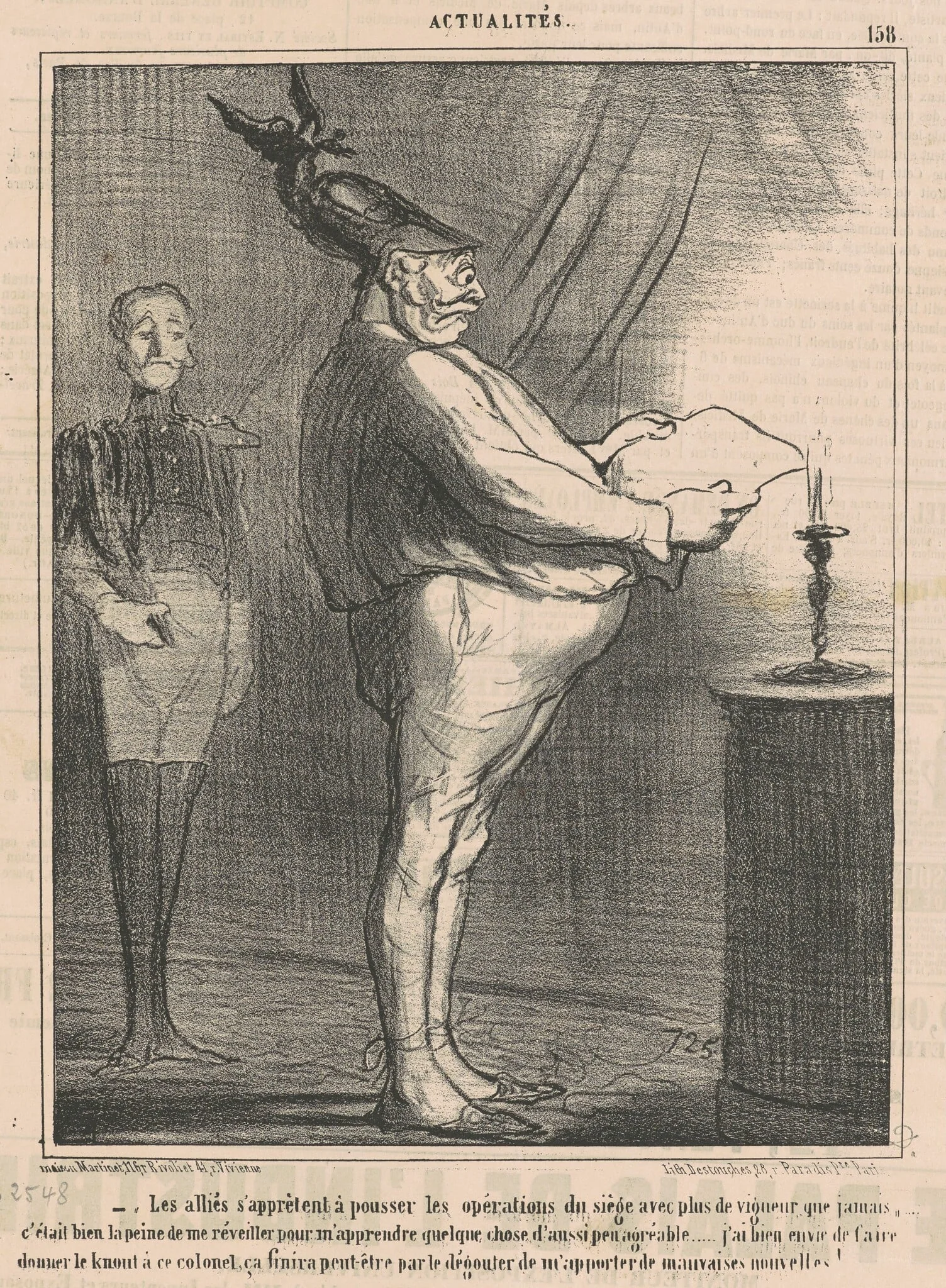 Les alliés s'appretent a pousser les opérations ..., by Honoré Daumier, ink, 1855