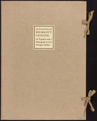 A Leaf from the Kelmscott Chaucer