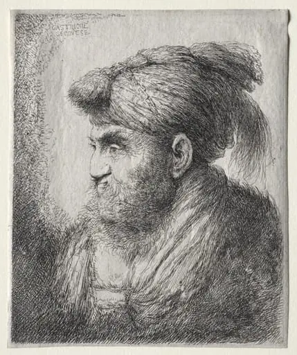 Head of a Man in Oriental Turban