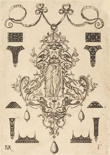 Large Pendant, Hope Standing at Centre