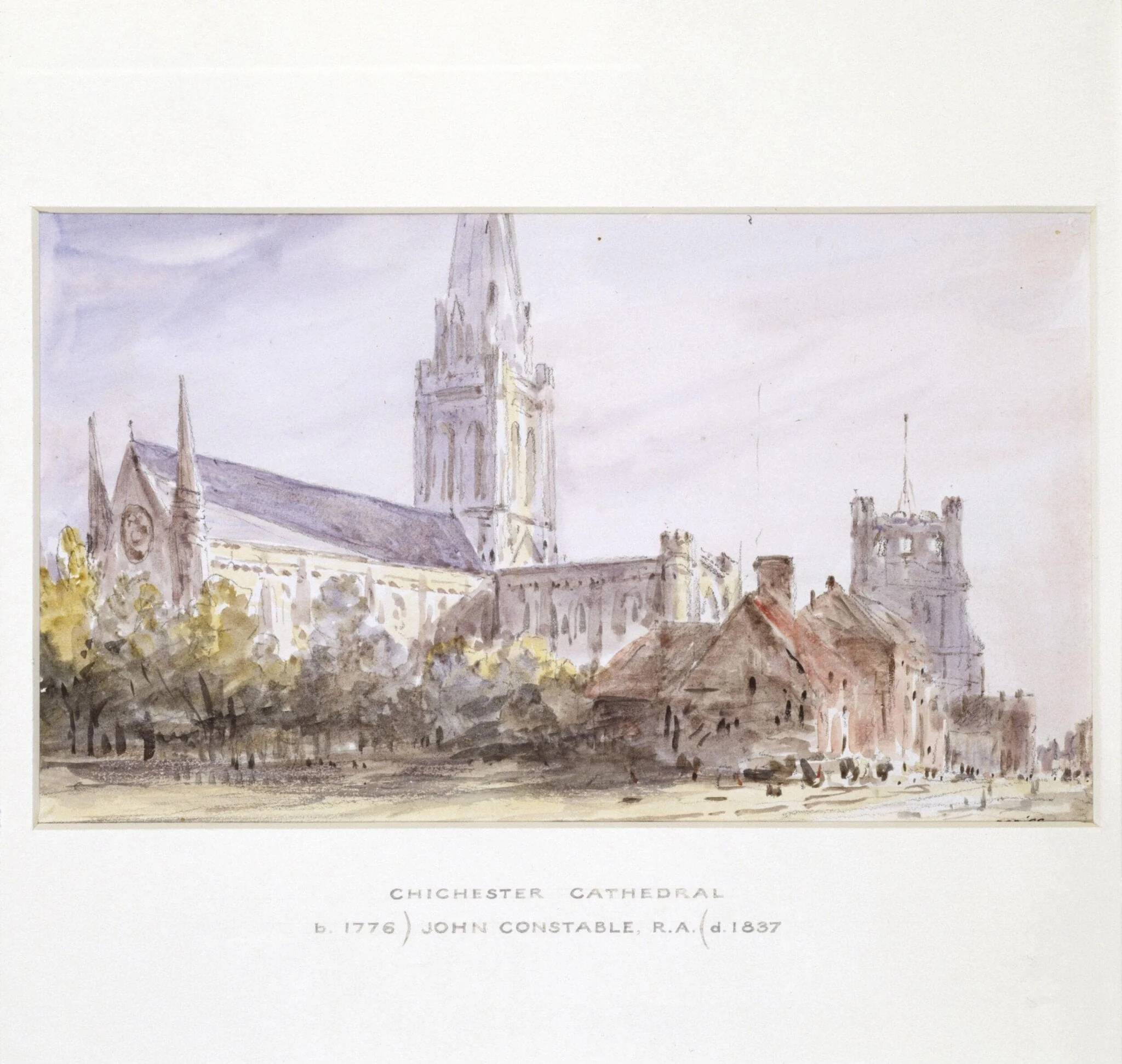Chichester Cathedral, by John Constable, watercolor, 1834